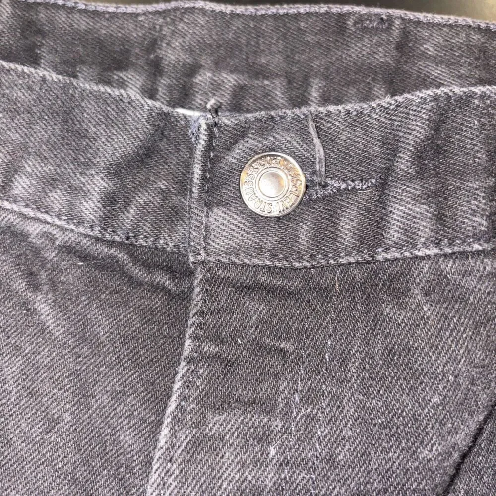 Vintage Levi's 545 LooseFit Jeans Black Denim Mens 45x30 7/2000 Y2K Discontinued